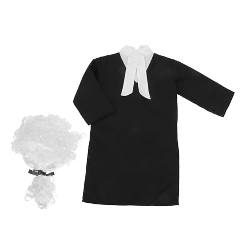 ibasenice Kinderanwalt Kostüm Unisex Authentische Richterrobe mit Perücke für Jungen und Mädchen Bequemes Atmungsaktives Material Pflegeleicht für Karneval Theater Rollenspiele und Halloween ibasenice Kinderanwalt Kostüm Unisex Authentische Richterrobe mit Perücke für Jungen und Mädchen Bequemes Atmungsaktives Material Pflegeleicht für Karneval Theater Rollenspiele und Halloween von ibasenice