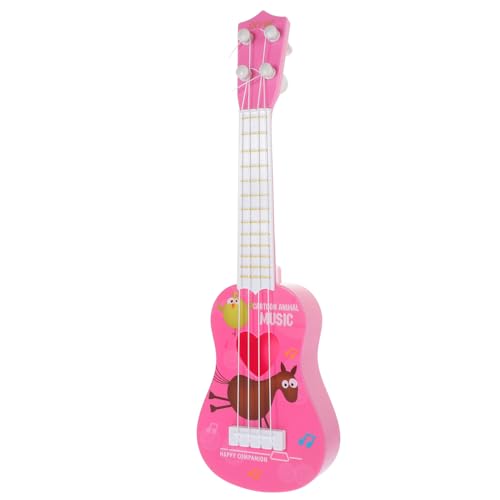 ibasenice Kindergitarre Ukulele Für Pädagogisches Musikinstrument Simulation Ukulele Pink Musikspielzeug Für Kleinkinder Lernspielzeug Für Musikalische Frühbildung von ibasenice