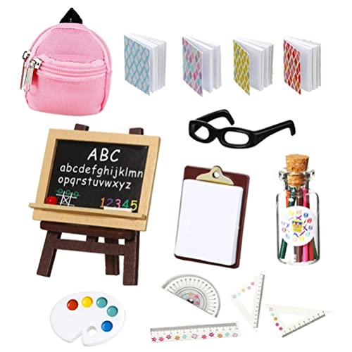 ibasenice Kinderrucksack 1 Set School Bag Model Mini School Supplies Miniaturbuch Papierklemme Bleistift Puppen Puppenzubeh?r (Gemischte) Mini Schultüte Mini Schultüte Mini Schultüte von ibasenice