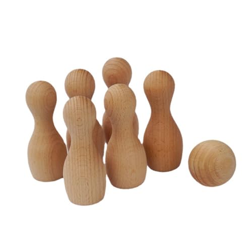 ibasenice Kinderspiel Bowling aus Langlebigem Buchenholz Ball Kreatives Indoor Mädchen und Jungen Familien Partyspiel Pädagogisches ibasenice Kinderspiel Bowling aus Langlebigem Buchenholz Ball Kreatives Indoor Mädchen und Jungen Familien Partyspiel Pädagogisches von ibasenice