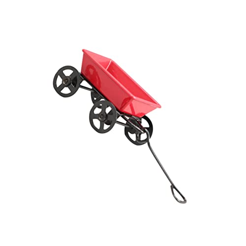 ibasenice Kleine Zug Karren Dekoration Miniboot Modell Schubkarre Mini-Hauswagen Miniatur Puppenhaus tiegerbalm red Mini gartenwerkzeug Mini-Gartenzubehör Puppenwagen Legierung rot von ibasenice