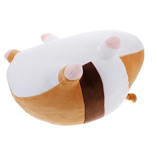 ibasenice Kopfkissen ausgestopft Mädchen Kuscheltiere Kuscheltier Halloween Decoration Spielzeug für Kinder Toy Flauschiges Tierspielzeug schöne Hamsterpuppe PP Baumwolle Yellow von ibasenice