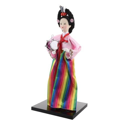 ibasenice Koreanische Handgemachte Puppe Babytrage Puppenwagen Modepuppe Wiedergeborene Puppe Kabuki-Figur Alte Puppe Junge Puppe Marionette Fee Tischpuppe Kimono-puppenfigur Figuren Stoff von ibasenice