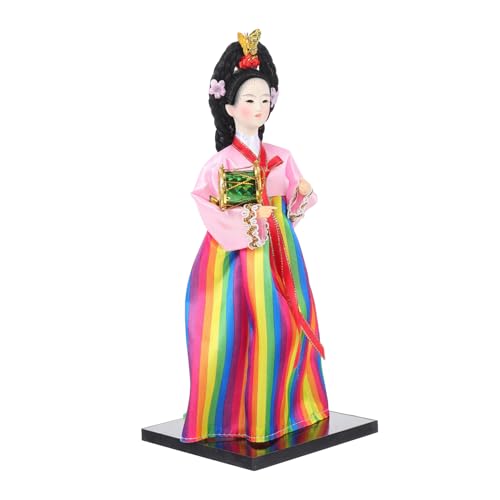 ibasenice Puppenfigur Im Koreanischen Stil 12 Zoll Handgefertigt Koreanisches Puppenornament für Die Inneneinrichtung Elegante Schreibtischverzierung von ibasenice