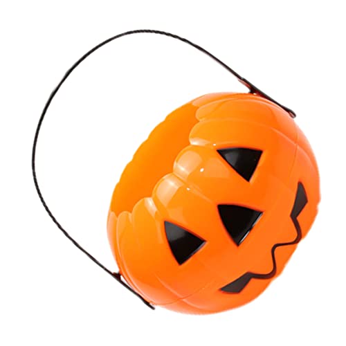 ibasenice Kürbis Eimer Geschenktüten für Geburtstagsfeiern Partyzubehör Halloween-Eimer Schlag halloween halloween toys Plastikeimer für Halloween-Süßigkeiten-Eimer Orange von ibasenice