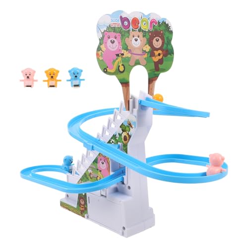 ibasenice Led-betriebenes Bären-kletterspielzeug mit Musik und Licht Elektrisches Treppenspielset mit Rutschbahn für Kleinkinder Fördert Motorische Fähigkeiten und Frühes Lernen Kompakt und ibasenice Led-betriebenes Bären-kletterspielzeug mit Musik und Licht Elektrisches Treppenspielset mit Rutschbahn für Kleinkinder Fördert Motorische Fähigkeiten und Frühes Lernen Kompakt und von ibasenice