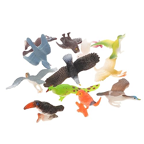 ibasenice Lernspielzeug für Kinder Wildvogel Kinder Mini-Spielzeug Vogelsammlung Eule Figur Spielzeugvögel für Kinder realistisch Waldtierfigur Tiermodell Spielzeug Wildlife-Modell von ibasenice