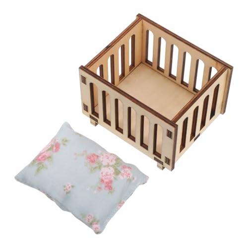 ibasenice Maßstab Holzkrippe mit Bettwäsche Handgefertigte Miniaturmöbel für Puppenhaus Schlafzimmer Leicht Realistische DIY Szene Einfach zu Reinigen ibasenice Maßstab Holzkrippe mit Bettwäsche Handgefertigte Miniaturmöbel für Puppenhaus Schlafzimmer Leicht Realistische DIY Szene Einfach zu Reinigen von ibasenice