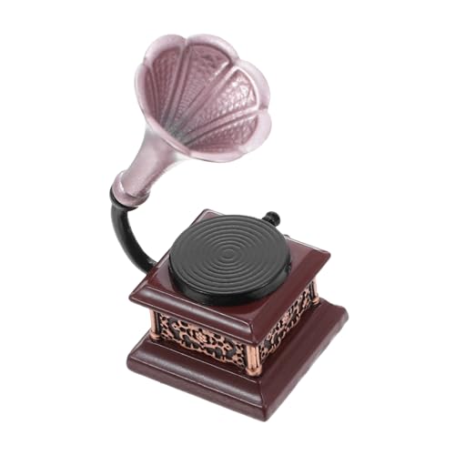 ibasenice Maßstab Retro Plattenspieler Modell Detailgetreues Vintage Dollhouse Zubehör Kleine Nostalgische Schallplattenspieler Dekoration für Puppenhaus Sammler ibasenice Maßstab Retro Plattenspieler Modell Detailgetreues Vintage Dollhouse Zubehör Kleine Nostalgische Schallplattenspieler Dekoration für Puppenhaus Sammler von ibasenice