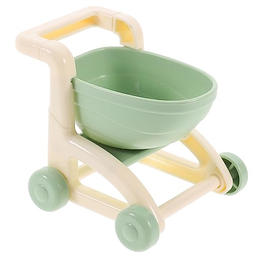 ibasenice Mini-Einkaufswagen Einkaufswagen Spielzeug Einkaufswagen-Spielzeug simulierter Puppenwagen geldgeschenke Weihnachten weihnachsgeschenk Puppenwagen Modell Desktop-Organizer Plastik von ibasenice