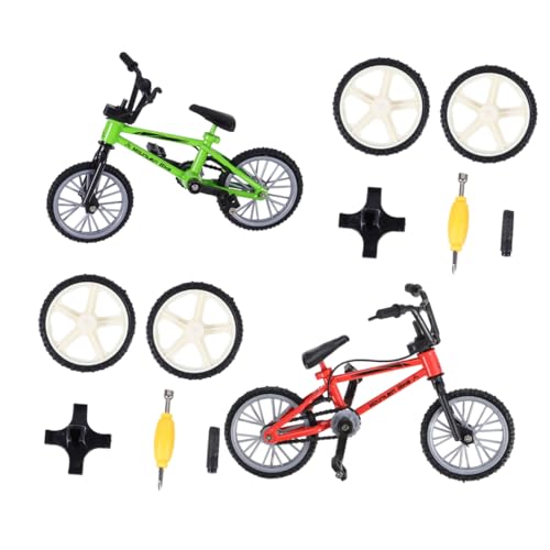 ibasenice Mini Finger Bike Modell Im 2er Set Aus Aluminiumlegierung Finger Bike Für Und Erwachsene Ideal Für Schreibtisch Wettbewerbe Und Fidget Zur Stressbewältigung von ibasenice