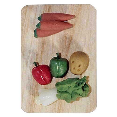 ibasenice Mini-Gemüse-Schneidebrett Doll House Accessories Mini Cutting Board Miniature Kitchen Decoration Miniature Kitchen Props Puppenhauslieferungen Simulations-Schneidebrett Harz von ibasenice