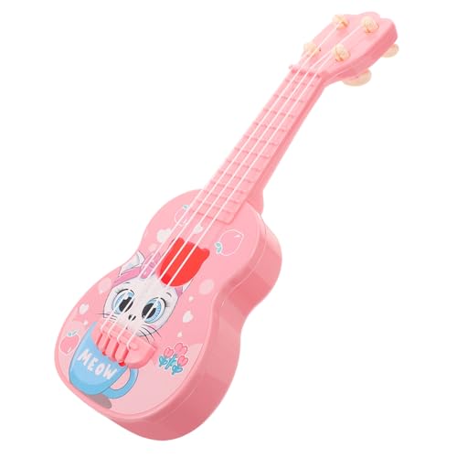 ibasenice Mini-Gitarre kinderinstrumente musikinstrumente Plastikgitarre spielzeuggitarre Mini Gitarre Gitarrenspielzeug aus Kunststoff Kleinkind Ukulele Abs Rosa von ibasenice