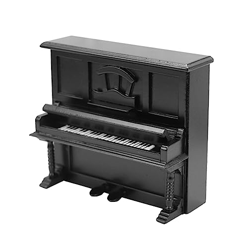 ibasenice Mini-Piano-Modell für kinderspielzeug Fantasie Retro Klavier kinderknallzeug Toys Klavier für Puppenhaus Puppenhausklavier Holz Black von ibasenice