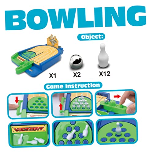 ibasenice Mini-Tischspielzeug Tisch Fingerspiel Schreibtischspiele sankastenspielsachen Plastikspielzeug Mini Bowling Spielzeug Kreatives Spielzeug Fingerspielzeug Fingertischspiel Blue von ibasenice