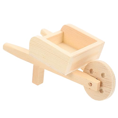 ibasenice Mini-Wagen Blumentopf in Wagenform Warenkorb Simulation Barrow-Modell Miniaturwagenmodelle hühner kinderknallzeug schubkarre einkaufswagen Holzmodell kleines Wagenmodell von ibasenice