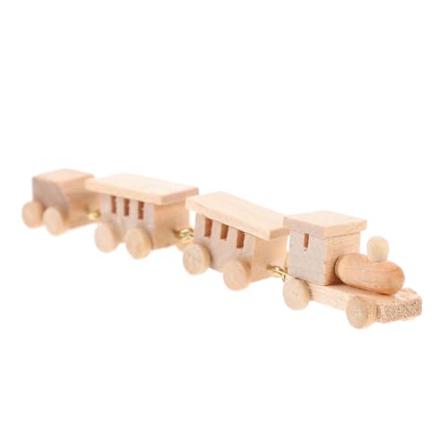 ibasenice Eisenbahn Kinder Elektrisch Holzeisenbahn Miniatur Zug Ornament Für Puppenhaus Dekoration Mini Train Für Kinderzimmer Und Tischdeko Ideal Als Für Jungen Und Ädchen von ibasenice