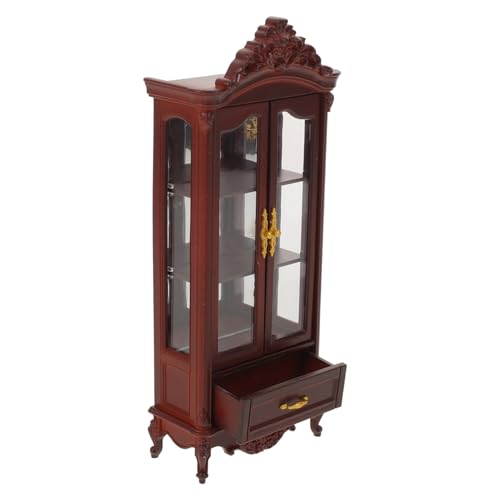 ibasenice Miniatur-Dollhouse Möbel Miniatur Bücherregal Doppel-tür Weinregal Vintage Mini Holzschrank für Puppenhaus Wohnzimmer Micro-Szene Display Zubehör ibasenice Miniatur-Dollhouse Möbel Miniatur Bücherregal Doppel-tür Weinregal Vintage Mini Holzschrank für Puppenhaus Wohnzimmer Micro-Szene Display Zubehör von ibasenice