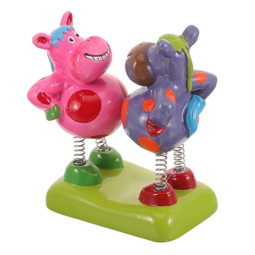 ibasenice Miniatur-Kuh- Kuh Auto Dekoration Lustige Kuh Spielzeug Kuh Cartoon Spielzeug Kuh Party Dekoration Mini-Kuh-Statue Auto-Cartoon-Kuh Mini-Kuh-Autodekor Mini-Kuhfigur Plastik von ibasenice