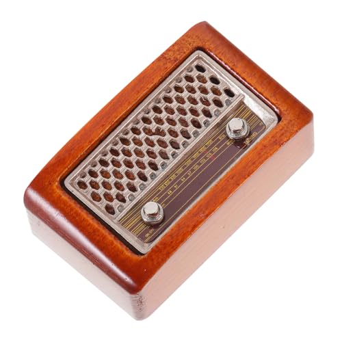 ibasenice Miniatur-Retro-Radio Mini- -dekor Vintage Winzige Radiomodelle Mini Hausradio Modelle Winziges Radio Im Vintage-Stil Mini-Radio-statuen Mini-hausaccessoire Eisen Brown von ibasenice