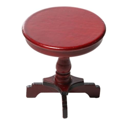 ibasenice Miniatur Runder Holztisch Handgefertigte Puppenhausmöbel Stilvolle Mini raumdekoration für Wohnzimmer Esszimmer Schlafzimmer Vielseitiges DIY Zubehör für Puppenhäuser ibasenice Miniatur Runder Holztisch Handgefertigte Puppenhausmöbel Stilvolle Mini raumdekoration für Wohnzimmer Esszimmer Schlafzimmer Vielseitiges DIY Zubehör für Puppenhäuser von ibasenice