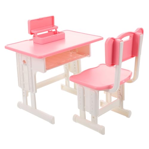 ibasenice Miniatur Schreibtisch und Stuhl Stabile Puppenhaus Klassenzimmer Möbel Tragbar und Kompakt Geeignet für Spielhaus Dekoration und Interaktives Rollenspiel ibasenice Miniatur Schreibtisch und Stuhl Stabile Puppenhaus Klassenzimmer Möbel Tragbar und Kompakt Geeignet für Spielhaus Dekoration und Interaktives Rollenspiel von ibasenice