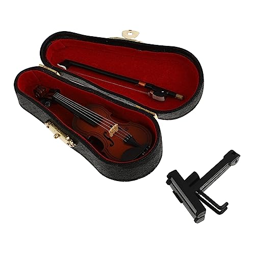 ibasenice Mini Violine Modell Linde Delicate Desktop Violine Ornament Künstlerischen Anlass von ibasenice