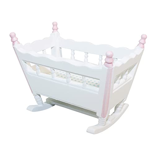 ibasenice Miniature Babykinderbett Aus Für Puppenhaus Dollhouse öbel Set Für Kreative Spielszenen Ideal Für Miniatur Puppen Und Puppenstubenmöbel von ibasenice