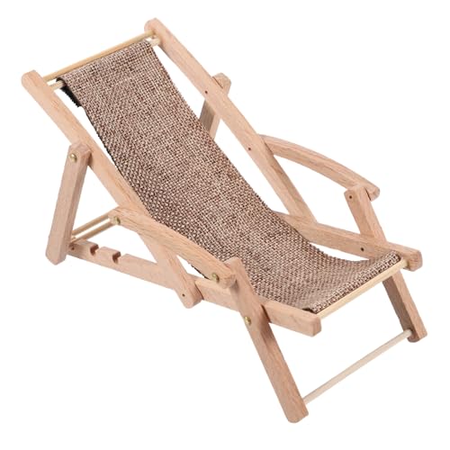 ibasenice Miniaturmöbel Modell Strandkorb Strandstuhl Strandzubehör Puppenstubenmöbel Puppendekoration Stranddecke XL Für Den Strand Zubehör Für Puppenhäuser Brown Stoff von ibasenice