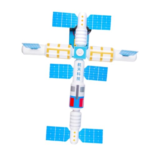 ibasenice Modell Einer Raumstation Elektronikbausatz Für Kinder Schlägerspielzeug Satelliten-Spielzeug Für Kinder Raketenwerfer Für Kinder DIY-experimente DIY Bausätze Zusammenbauen Plastik von ibasenice