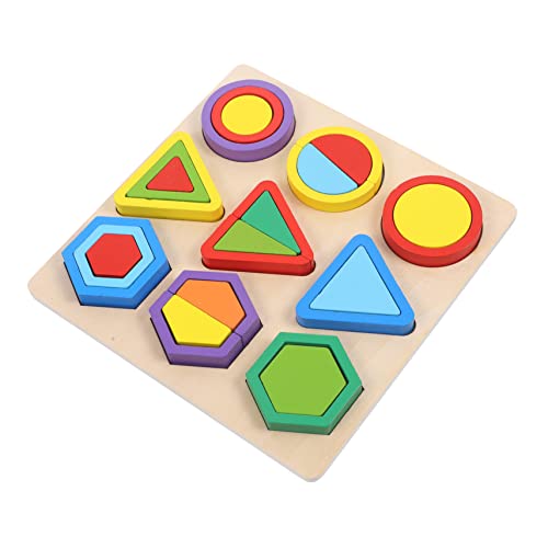 ibasenice Kinder Spielzeug Baby Spielzeug Montessori Montessori Geometrisches Puzzle Aus Für Lernspielzeug Zur Farb Und Formenerkennung 1 Set Pädagogisches Holzspielzeug Für Kleinkinder von ibasenice