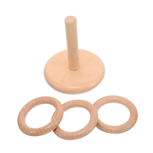 ibasenice Montessori Holz Ringwurfspiel aus Buchenholz Langlebig und Sicher Tragbar für Indoor und Outdoor Sensorisch Förderndes Stapelspielzeug für Junge Mädchen Jahre für Familie und ibasenice Montessori Holz Ringwurfspiel aus Buchenholz Langlebig und Sicher Tragbar für Indoor und Outdoor Sensorisch Förderndes Stapelspielzeug für Junge Mädchen Jahre für Familie und von ibasenice