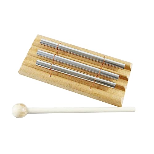 ibasenice Musikalisches Holzspielzeug Für Kleinkinder Trio Glockenspiel Mit 2 Ton Metallröhren Ideales Percussion Instrument Für Kleine Musiker Fördert Kreativität Und von ibasenice