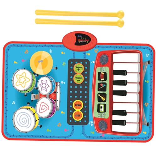 ibasenice Musikmatte Spieldecke Spielmatte Kinderspielzeug Teppiche Kinderteppich Fußmatte Bodenklaviertastatur Percussion-trommelmatte Cartoon-bodenmatte Tanzmatten Abs von ibasenice