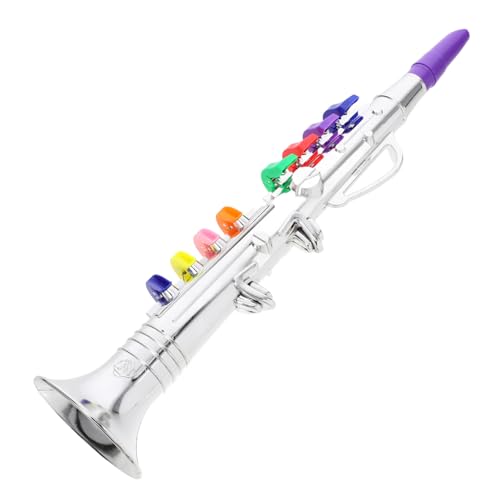 ibasenice Musikspielzeug Für Saxophon Trompeten Trompeten Kleinkind Trompete Kinderspielzeug Posaune Saxophon Trompete Musikinstrument Abs Silber von ibasenice