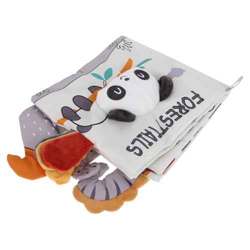 ibasenice Nordisches Windschweif-Stoffbuch Sinnesbücher für Babys Babybuch lernspielzeug Babyspielzeug Buch zur Erkennung von Stoffen fleißiges Buch, Säuglingsbuch Tuch Light Grey von ibasenice