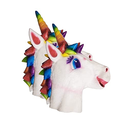 ibasenice Party-Maske Tiermasken Einhorn-Party-Kopfbedeckung Halloween-Maske Halloween-Requisiten Halloween-Kostüm halloween costume halloween kleidung Halloween- -Requisite Kopfmaske von ibasenice