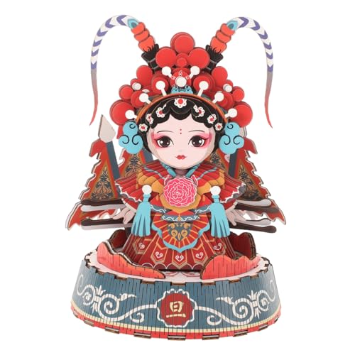 ibasenice Peking-Oper-Puzzle DIY-Papierkunst D-Puzzle Kreative Spielzeug Traditionelles Puzzle Papierpuzzlespielzeug 3D-Bausteinmodell chinesisches papierpuzzle Puzzle-Spielzeug aus Papier von ibasenice