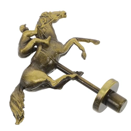 ibasenice Pferderennen-schachfigur Rennspiel, Metallpferd, Sammlerstück Pferdefigur Für Rennspiel Pferderennbrett, Metallstütze Rennfiguren Für Brettspiele Legierung Golden von ibasenice