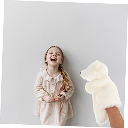 ibasenice Plüsch Eisbär Handpuppe Kuscheltier aus Weichem Plüsch für Storytelling Rollenspiel Eltern Junge Mädchen zur Motorik Kommunikation ibasenice Plüsch Eisbär Handpuppe Kuscheltier aus Weichem Plüsch für Storytelling Rollenspiel Eltern Junge Mädchen zur Motorik Kommunikation von ibasenice