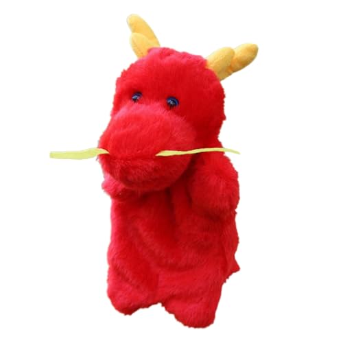 ibasenice Plüsch-Handpuppe Drache kinderdrache -Drachen Geschichten erzählen Handpuppe Motorik-Handpuppe Fantasie Handpuppe Interaktives Eltern-Kind- Handpuppe für rot von ibasenice