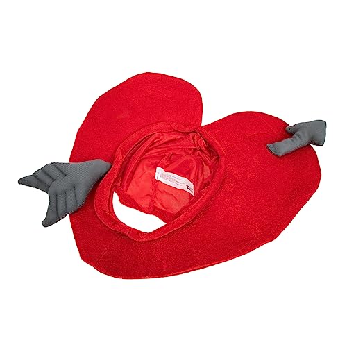 ibasenice Plüschkapuze Fedora-Kappe Cosplay-Prop-Hut Hüte anziehen Amor-Kostüm Kostüm Hüte stoffhut lustige kopfbedeckung Festliche Kopfbedeckung Cosplay-Kostümhut Kostüm Herz Hüte Tuch rot von ibasenice