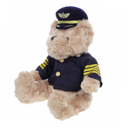 ibasenice Plüschtier Pilotbär Kuschelig Niedlich Kinderzimmerdeko Cartoon Bär Stofftier mit Pilotenmotiv als für Sammler ibasenice Plüschtier Pilotbär Kuschelig Niedlich Kinderzimmerdeko Cartoon Bär Stofftier mit Pilotenmotiv als für Sammler von ibasenice