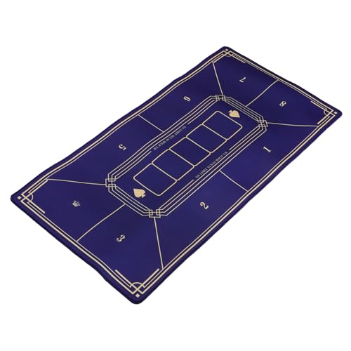 ibasenice Pokermatte Poker-tischdecke Mahjong-Matte Pokertischabdeckung Pokertisch Topper Spieltischabdeckung Pokerpad Pokertischplatte Brettspiel-tischmatte Pokertischmatte Blue Segeltuch von ibasenice