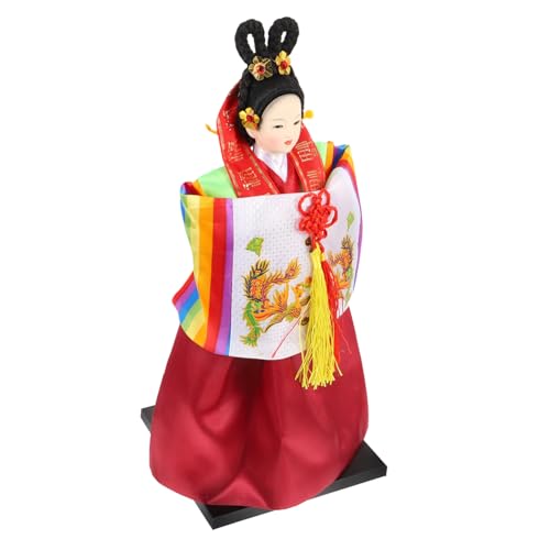 ibasenice Puppe Im Koreanischen Stil Hanbok-puppendekore Hanbok-kleiderpuppen Koreanisches Hanbok-puppengeschenk Hanbok-puppendekoration Koreanische Hanbok-puppenfigur Seidentuch von ibasenice