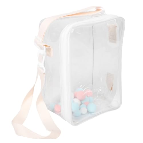 ibasenice Plüsch Spielzeug Lagerung Tasche Crossbody Strap PVC Mini Puppe Vitrine für Sammlerstücke von ibasenice