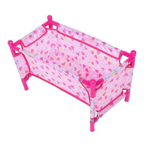 ibasenice Puppenbett Miniatur-puppenkrippe Babydoll-Kinderbett-spielset Puppenhaus-minibettmodell Puppenhausmöbel Aus Kunststoff Babydoll-Bett Spielzeug-babybett Babybett Für Puppen Plastik von ibasenice