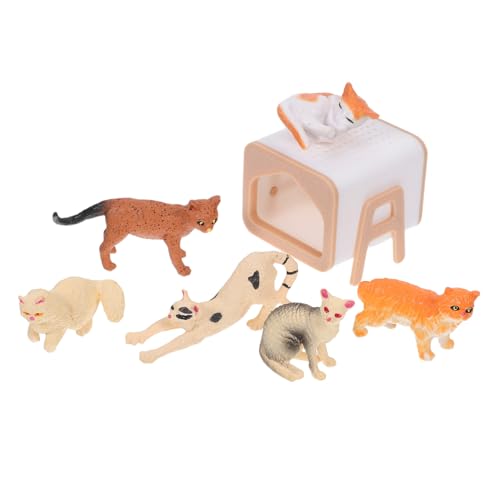 ibasenice Puppenhaus Katzenzubehör mit Katzen für Geburtstagsfeiern DIY Landschaften und Kreatives Rollenspiel für Sammler ibasenice Puppenhaus Katzenzubehör mit Katzen für Geburtstagsfeiern DIY Landschaften und Kreatives Rollenspiel für Sammler von ibasenice