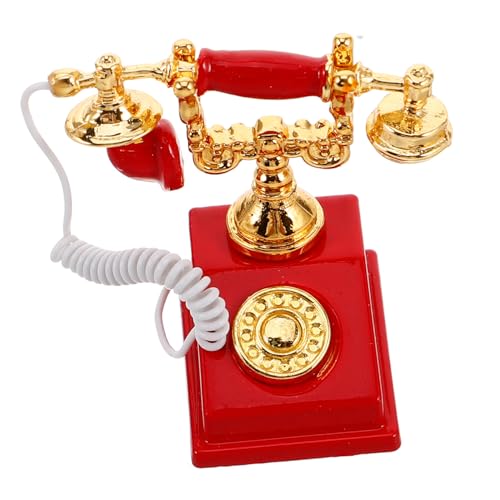 ibasenice Miniatur Vintage Telefon Modell Kinder Spielzeug Decor Puppenhaus Dekoration Zubehör von ibasenice