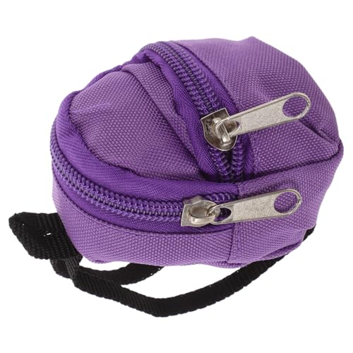 ibasenice Puppenrucksack Mini-Rucksack Für Puppen Mini-rucksäcke Zubehör Für Die Puppenhausschule So Tun, Als Spiele Rucksack Mini-Rucksack-Spielzeug Mini-Schultasche Schultüte Stoff Violett von ibasenice